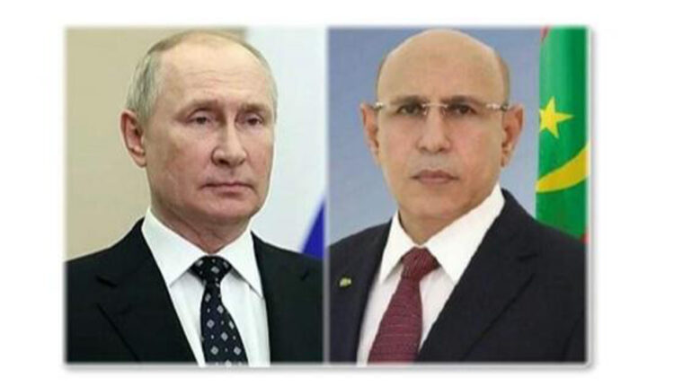 محمد ولد الشيخ الغزواني/فلادمير بوتن (مصدر الصورة و.م.أ)